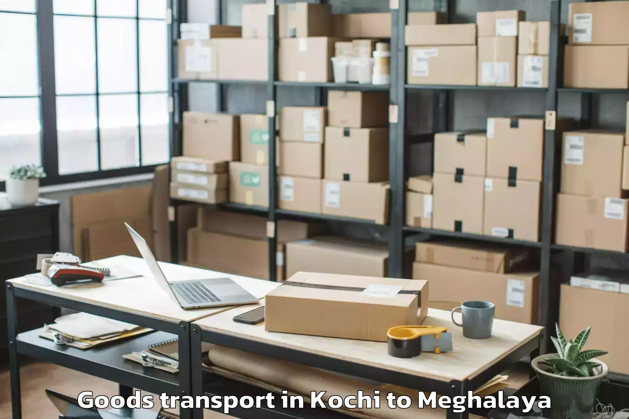 Top Kochi to Shillong Airport Shl Goods Transport Available